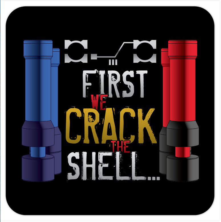Crack the Shell Coasters