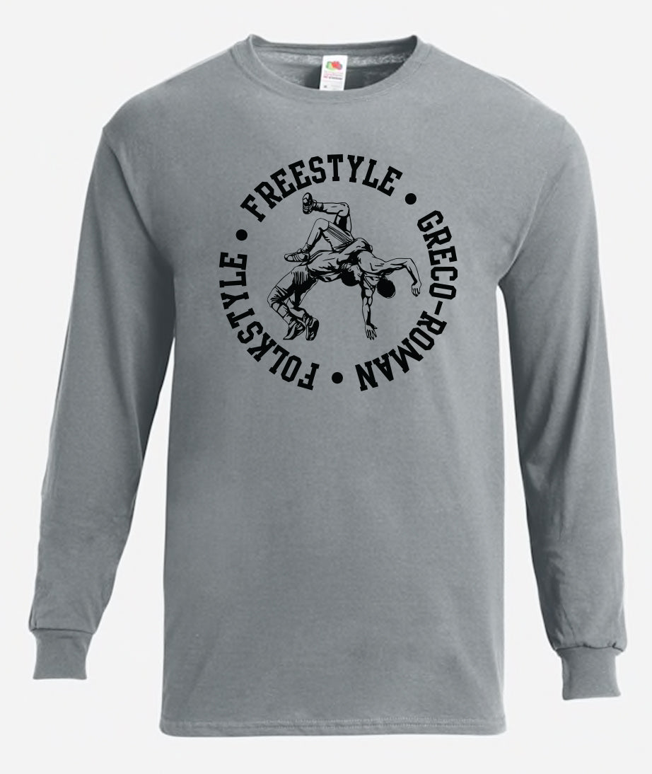 Folkstyle Freestyle Greco-Roman 2 Long Sleeve T-Shirt