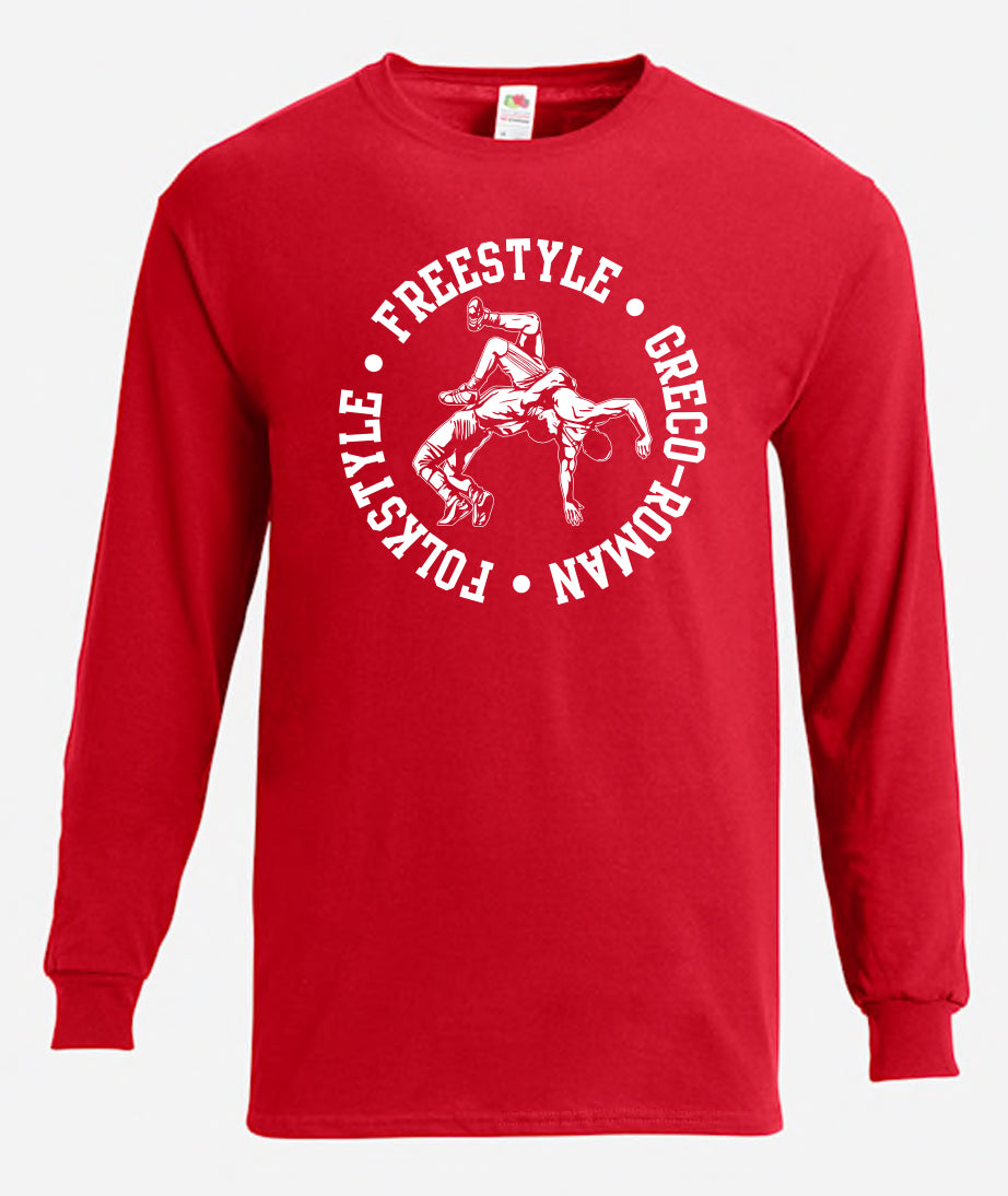 Folkstyle Freestyle Greco-Roman 2 Long Sleeve T-Shirt